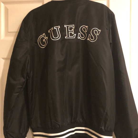 Black Guess bomber Jacket - Picture 2 of 4
